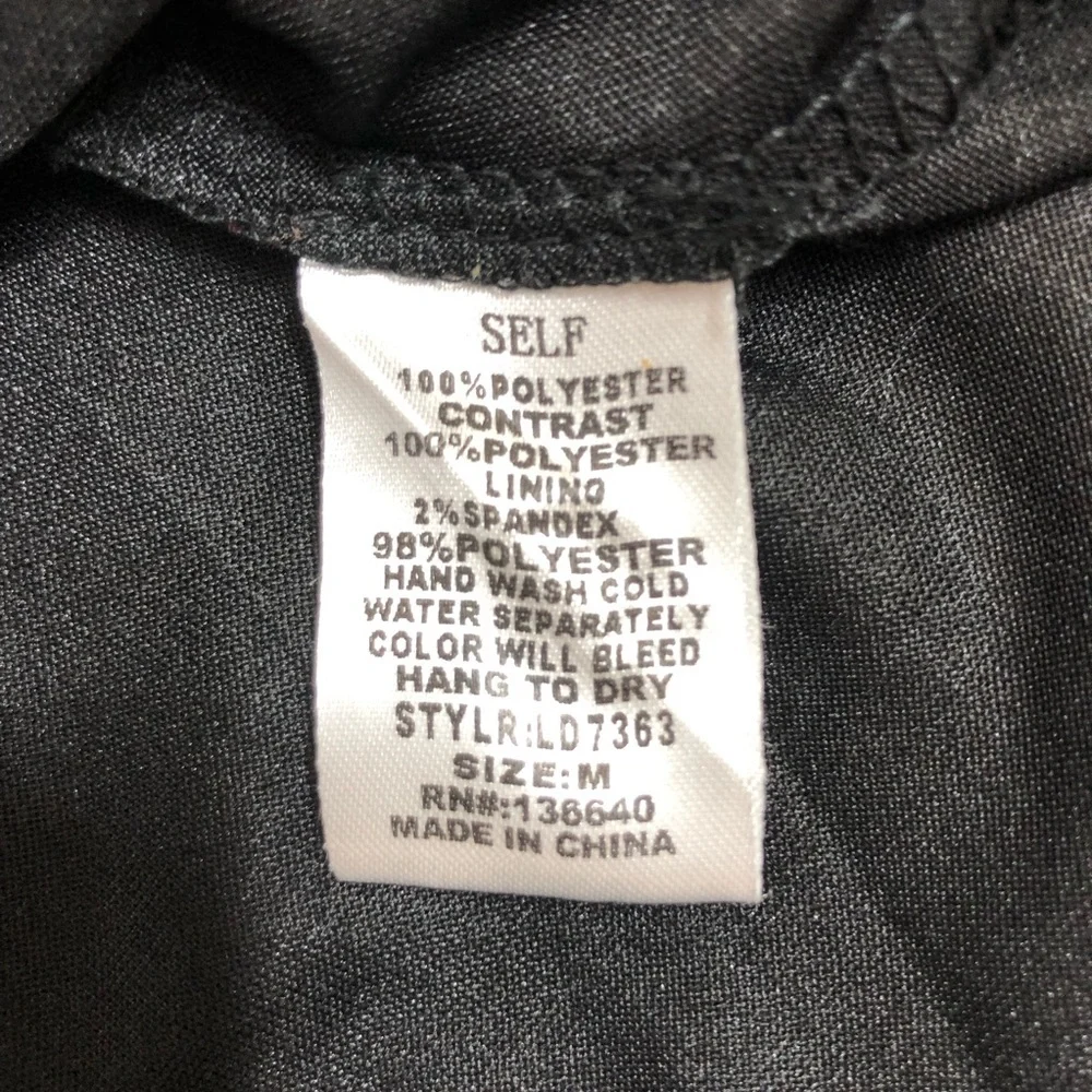 L’ATISTE BY AMY Black Crochet Sheer Side zíper Elastic Waist Maxi Dress Size M - Picture 11 of 16